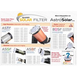 Filtre solaire Baader AstroSolar pour télescope ASBF 60