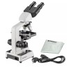 BRESSER Researcher Bino microscope with camera and permanent specimens