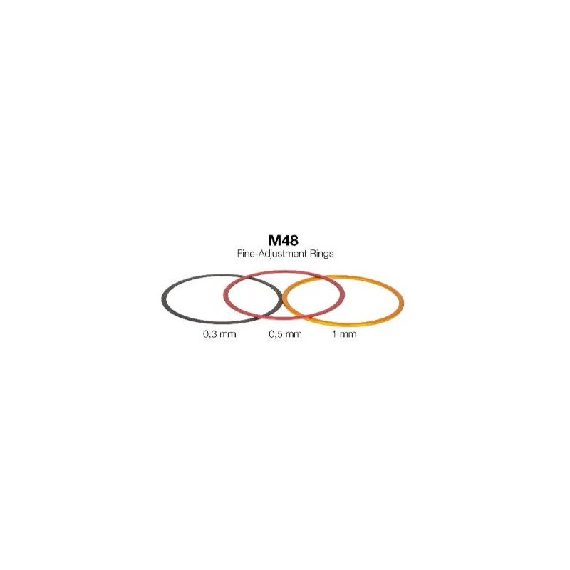 T-2 Fine-Adjustment rings (0,3 / 0,5 / 1 mm) - Aluminium