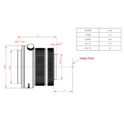 Réducteur de focale 0.8x variable pour lunettes 70 à 102 mm Tecnosky