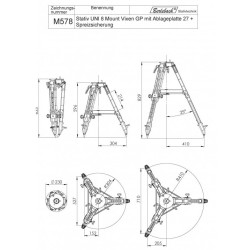 Berlebach UNI 8 tripod with Avalon UPAS support used